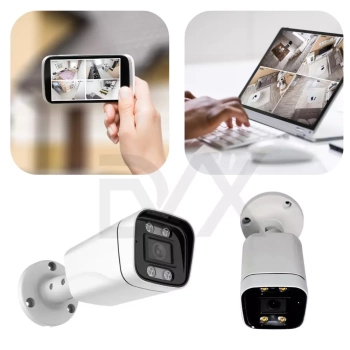 Zestaw do monitoringu w domu firmie 4x kamera 5mpx 2K MT5 DVX rejestrator NVR dysk 1TB